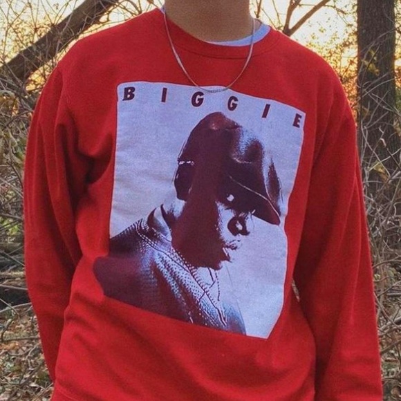 Brooklyn Mint Biggie Smalls Graphic Sweatshirt Red Size M - Picture 14 of 14